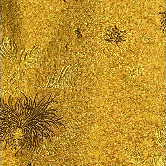 Vintage URU Kristine St. Rrik art to wear yellow gold jacquard oversize jacket - Picture 9 of 11